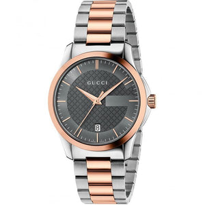  Shop Authentic Gucci G Timeless Grey Dial Two Tone Steel Strap Watch For Men - YA126446 - Luxxuri