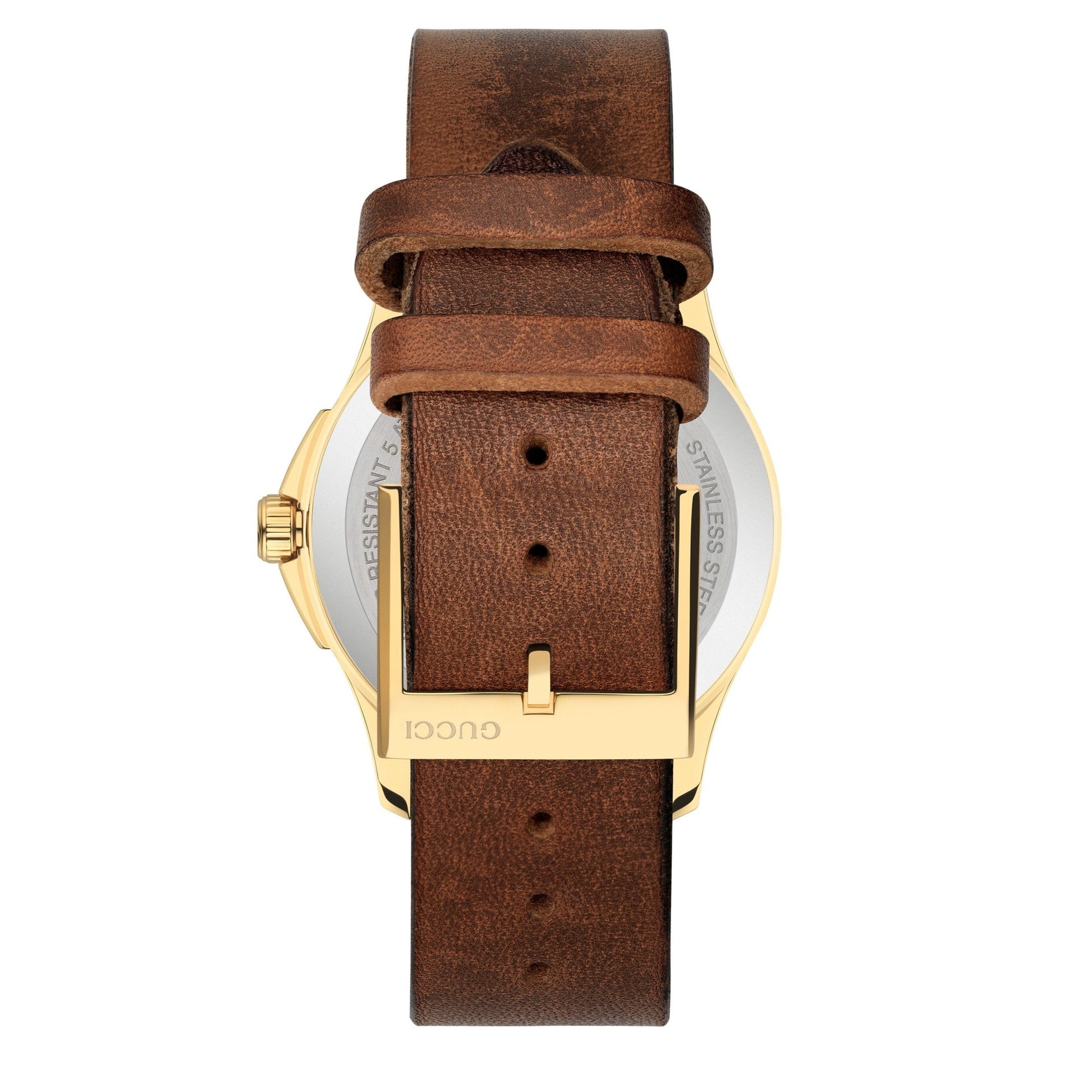  Shop Authentic Gucci G Timeless Quartz Green & Red Dial Brown Leather Strap Watch For Men - YA126451 - Luxxuri
