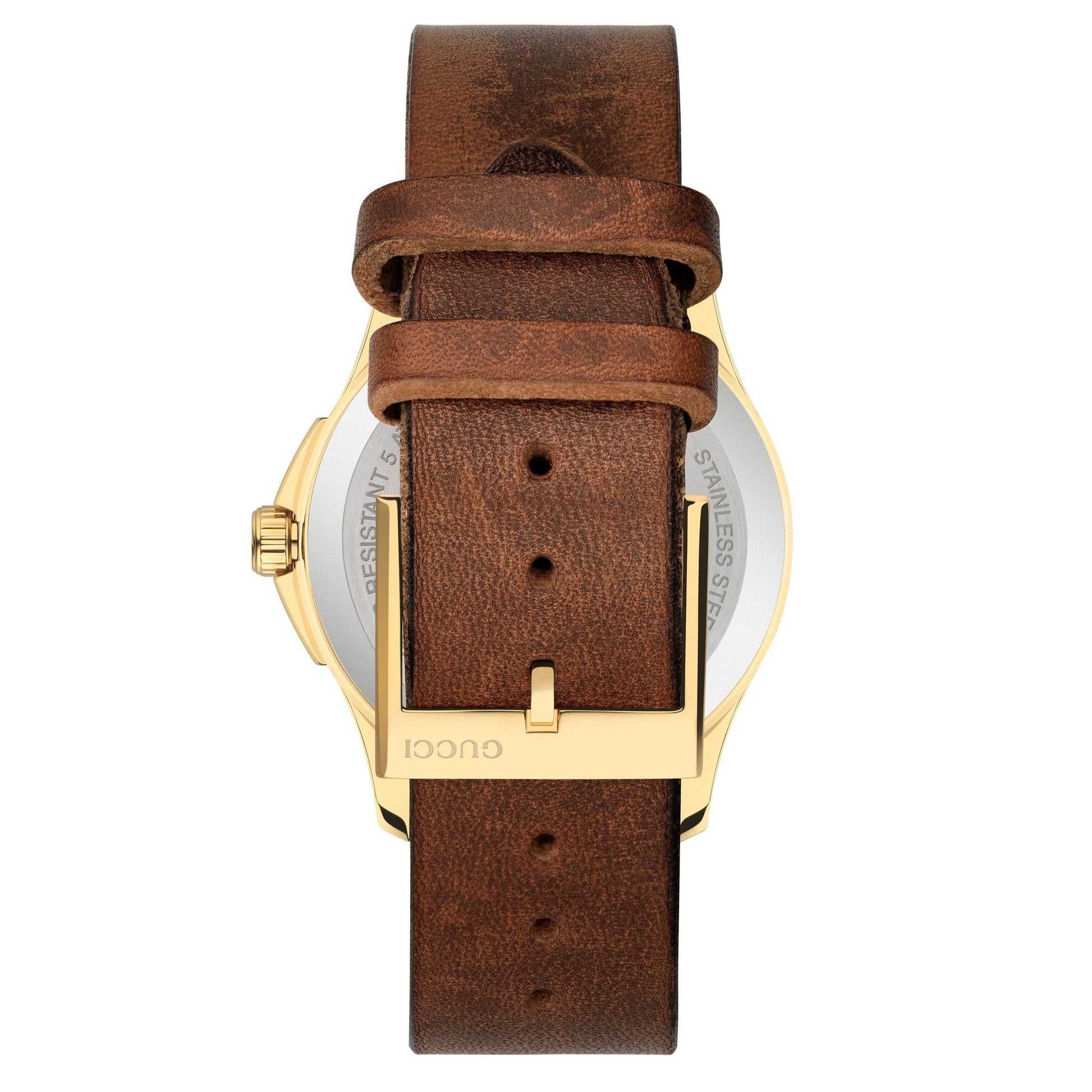 Shop Authentic Gucci G Timeless Quartz Two Tone Dial Brown Leather Strap Watch For Men - YA126451B - Luxxuri