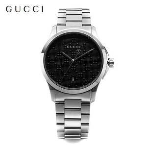  Shop Authentic Gucci G Timeless Quartz Stainless Steel Black Dial 27mm Watch For Men - YA126522 - Luxxuri