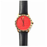  Shop Authentic Gucci G Timeless Coral Red Dial Black Leather Strap Watch For Men - YA126464 - Luxxuri