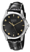 Shop Authentic Gucci G Timeless Automatic Black Dial Black Leather Strap Watch For Women - YA126469 - Luxxuri