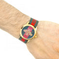 Shop Authentic Gucci G Timeless Quartz Green & Red Dial Green & Red NATO Strap Watch For Men - YA126487A - Luxxuri