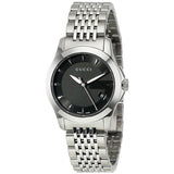  Shop Authentic Gucci G Timeless Black Dial Silver Steel Strap Watch For Women - YA126502 - Luxxuri