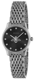  Shop Authentic Gucci G Timeless Quartz Black Dial Silver Steel Strap Watch For Women - YA1265020 - Luxxuri