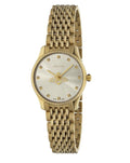  Shop Authentic Gucci G Timeless Quartz Mother of Pearl Dial Gold Steel Strap Watch For Women - YA1265021 - Luxxuri