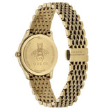  Shop Authentic Gucci G Timeless Quartz Mother of Pearl Dial Gold Steel Strap Watch For Women - YA1265021 - Luxxuri