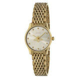  Shop Authentic Gucci G Timeless Quartz Mother of Pearl Dial Gold Steel Strap Watch For Women - YA1265021 - Luxxuri