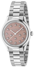  Shop Authentic Gucci G Timeless Quartz Pink Dial Silver Steel Strap Watch for Women - YA1265033 - Luxxuri
