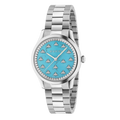  Shop Authentic Gucci G Timeless Quartz Turquoise Dial Silver Steel Strap Unisex Watch - YA1265044 - Luxxuri