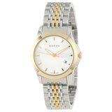  Shop Authentic Gucci G Timeless Silver Dial Two Tone Steel Strap Watch For Women - YA126511 - Luxxuri