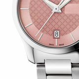  Shop Authentic Gucci G Timeless Pink Dial Silver Steel Strap Watch For Women - YA126524 - Luxxuri