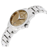 Shop Authentic Gucci G Timeless Brown Dial Silver Steel Strap Watch For Women - YA126526 - Luxxuri
