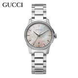  Shop Authentic Gucci G Timeless Mother of Pearl Dial Silver Steel Strap Watch For Women - YA126543 - Luxxuri