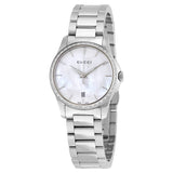  Shop Authentic Gucci G Timeless Mother of Pearl Dial Silver Steel Strap Watch For Women - YA126543 - Luxxuri