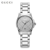  Shop Authentic Gucci G Timeless Silver Dial Silver Steel Strap Watch For Women - YA126551 - Luxxuri
