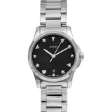  Shop Authentic Gucci G Timeless Black Dial Silver Steel Strap Watch For Women - YA126573A - Luxxuri