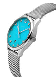 Shop Authentic Gucci G-Timeless Turquoise Mother of Pearl Dial Silver Mesh Bracelet Watch For Women - YA126582 - Luxxuri
