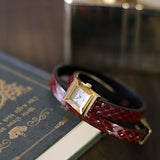  Shop Authentic Gucci G Frame White Dial Red Leather Strap Watch For Women - YA128524 - Luxxuri