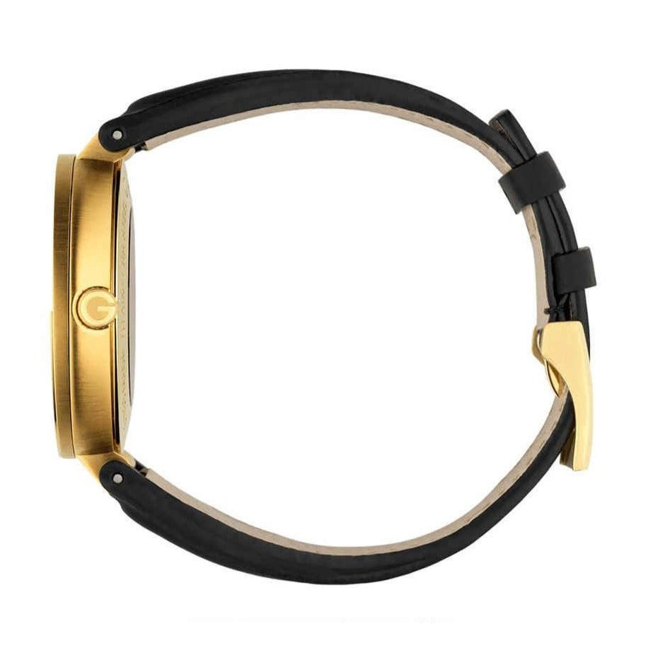  Shop Authentic Gucci Interlocking Special Edition Grammy Black Dial Black Leather Strap Watch For Men - YA133208 - Luxxuri