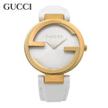  Shop Authentic Gucci Interlocking Latin Grammy Special Edition Gold Watch For Women - YA133313 - Luxxuri