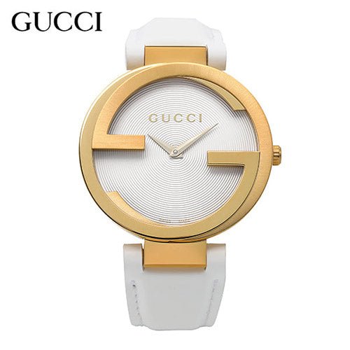  Shop Authentic Gucci Interlocking Latin Grammy Special Edition Gold Watch For Women - YA133313 - Luxxuri