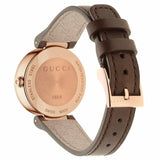  Shop Authentic Gucci G Interlocking Mother of Pearl Dial Brown Leather Strap Watch For Women - YA133516 - Luxxuri