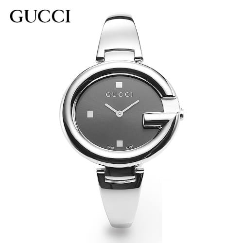  Shop Authentic Gucci Guccissima Black Dial Silver Steel Strap Watch For Women - YA134301 - Luxxuri