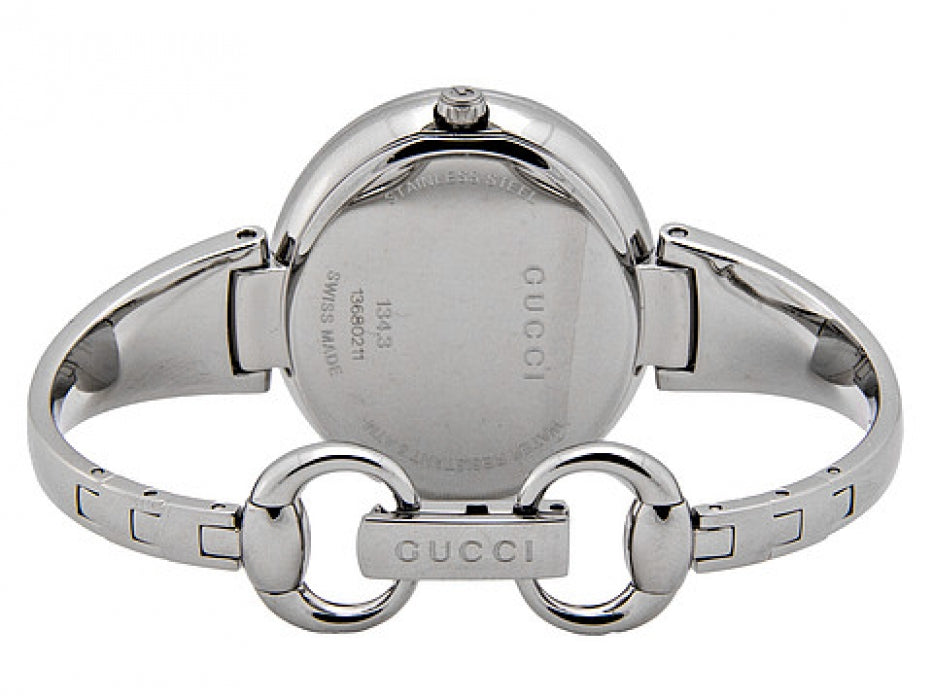  Shop Authentic Gucci Guccissima Black Dial Silver Steel Strap Watch For Women - YA134301 - Luxxuri