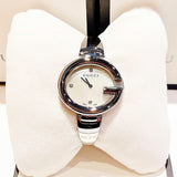  Shop Authentic Gucci Guccissima Diamonds Mother of Pearl Dial Silver Steel Strap Watch For Women - YA134303 - Luxxuri