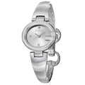  Shop Authentic Gucci Guccissima Quartz Silver Dial Silver Steel Strap Watch For Women - YA134502 - Luxxuri