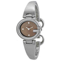  Shop Authentic Gucci Guccissima Quartz Diamonds Brown Dial Silver Steel Strap Watch For Women - YA134503 - Luxxuri