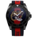  Shop Authentic Gucci Dive Tiger Blue and Red Dial Blue Red Blue Nylon Strap Watch For Men - YA136215 - Luxxuri