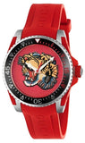  Shop Authentic Gucci Dive Quartz Red Dial Red Rubber Strap Watch For Men - YA136315 - Luxxuri