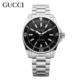 Shop Authentic Gucci Dive Black Dial Silver Steel Strap Watch For Women - YA136403 - Luxxuri