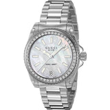 Shop Authentic Gucci Dive Diamonds Mother of Pearl Dial Silver Steel Strap Watch For Women - YA136406 - Luxxuri