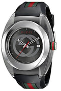  Shop Authentic Gucci Sync XXL Quartz Black Dial Black Rubber Strap Watch For Men - YA137101 - Luxxuri