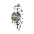  Shop Authentic Gucci Horsebit Collection Quartz Brown Dial Silver Steel Strap Watch For Women - YA139501 - Luxxuri