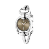  Shop Authentic Gucci Horsebit Collection Quartz Brown Dial Silver Steel Strap Watch For Women - YA139501 - Luxxuri