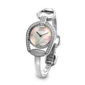  Shop Authentic Gucci Horsebit Collection Diamonds Mother of Pearl Dial Silver Steel Strap Watch For Women - YA139505 - Luxxuri