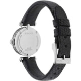  Shop Authentic Gucci Diamantissima Diamonds Mother of Pearl Dial Black Leather Strap Watch For Women - YA141511 - Luxxuri