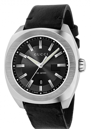  Shop Authentic Gucci GG2570 Black Dial Black Leather Strap Watch For Men - YA142206 - Luxxuri
