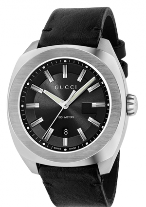  Shop Authentic Gucci GG2570 Black Dial Black Leather Strap Watch For Men - YA142206 - Luxxuri