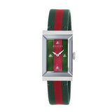  Shop Authentic Gucci G Frame Quartz Green & Red Mother of Pearl Dial Multicolor Leather Strap Watch For Women - YA147408 - Luxxuri