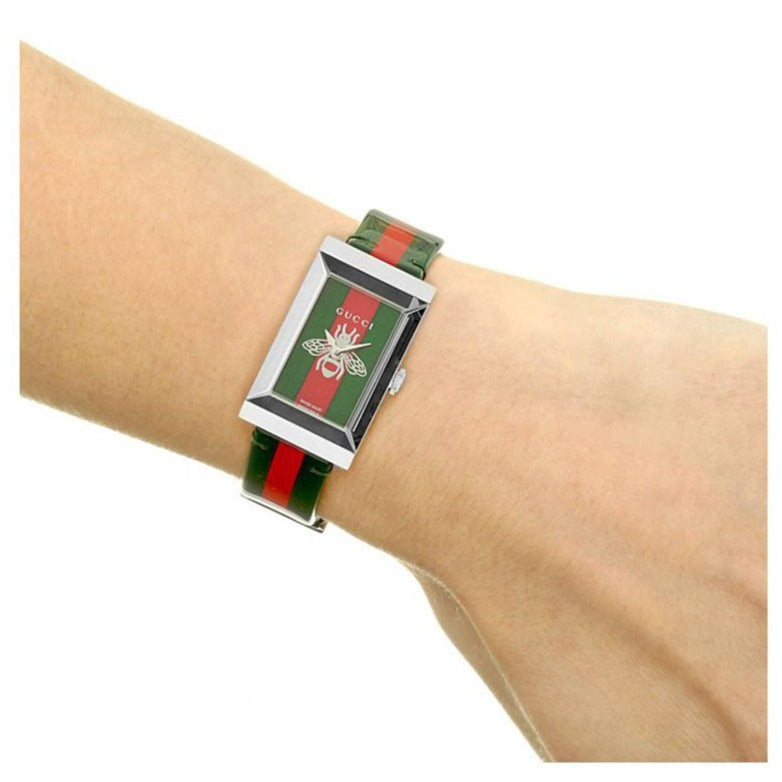  Shop Authentic Gucci G-Frame Mother of Pearl Dial Two Tone Nylon Strap Watch For Women - YA147404 - Luxxuri