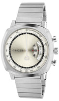  Shop Authentic Gucci Grip Collection Quartz Silver Dial Silver Steel Strap Watch For Men - YA157302 - Luxxuri