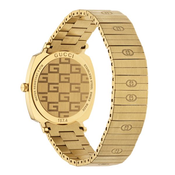 Shop Authentic Gucci Grip Yellow Gold Dial Yellow Gold Steel Strap Unisex Watch -  YA157403 - Luxxuri