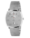  Shop Authentic Gucci Grip Quartz Silver Dial Silver Steel Strap Watch For Women - YA157410 - Luxxuri