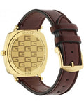  Shop Authentic Gucci Grip Yellow Gold Dial Maroon Leather Strap Unisex Watch - YA157411 - Luxxuri