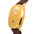  Shop Authentic Gucci Grip Yellow Gold Dial Maroon Leather Strap Unisex Watch - YA157411 - Luxxuri